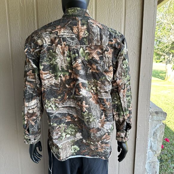 Brents Outdoors Shirt Mens L Button Up Camouflage Hunting Outdoor Brush Popper - Picture 2 of 7